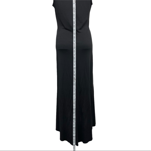 ABS Allen Schwartz Dress SzM Satin Tie Sleeveless High Low V-Neck Sheath… - Picture 5 of 9
